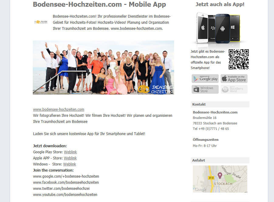 Bodensee-Hochzeiten.com – jetzt auch als App!