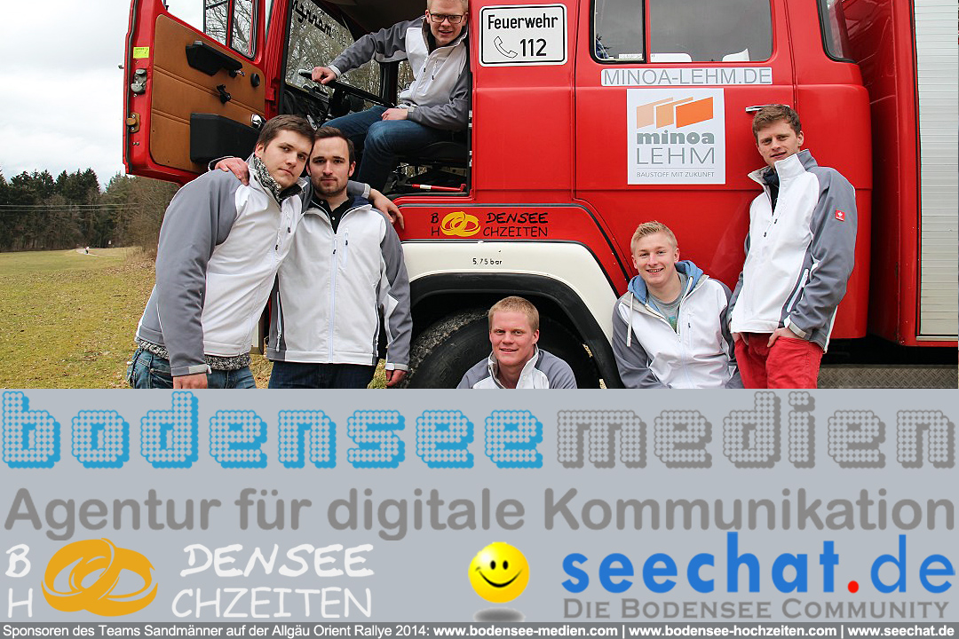 Bodensee-Hochzeiten.com sponsert das Team Sandmänner auf der Allgäu Orient Rallye 2014